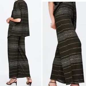 Zara Texture Stripe Trousers